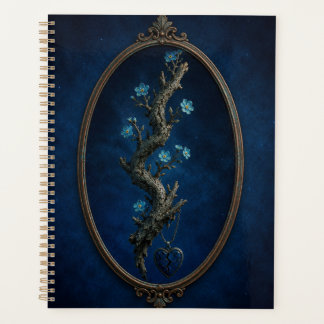 surreal flower in cosmot Hardcover Spiral Notebook