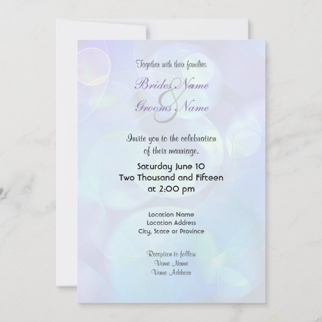 Surreal Fractal Abstract Design Invitation (Back)
