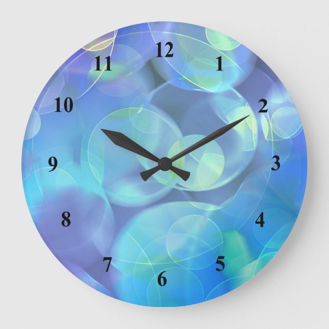 Surreal Fractal Abstract Design Large Clock (Front)