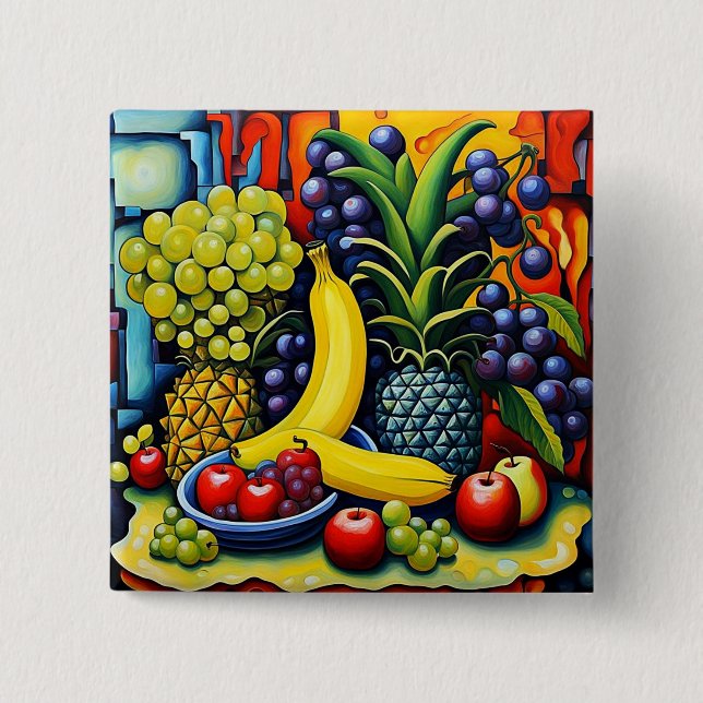 Surreal fruit 13 button (Front)
