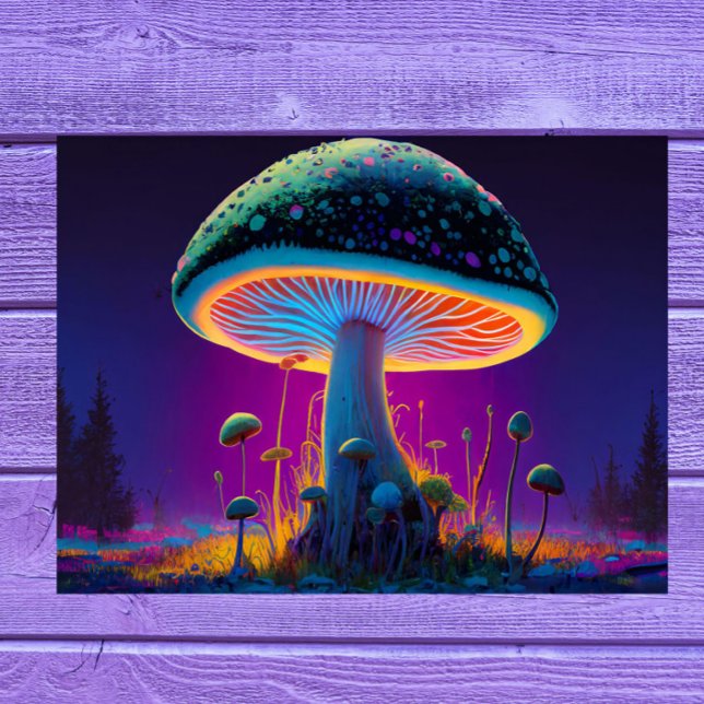 Surreal Giant Neon Mushroom Foam Board (Creator Uploaded)