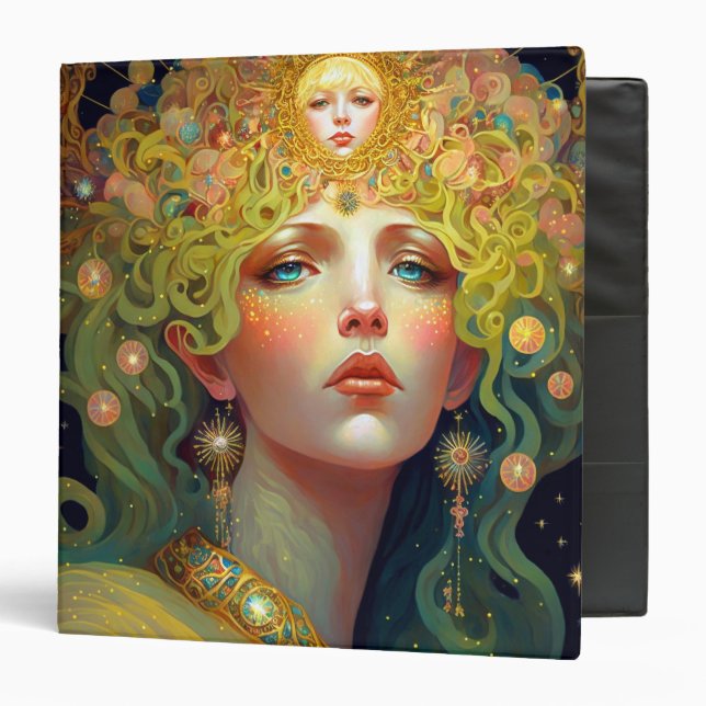 Surreal Goddess Fantasy Art 3 Ring Binder (Front/Inside)