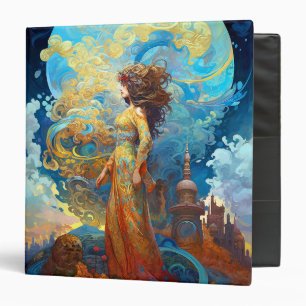 Surreal Goddess Queen Fantasy Art 3 Ring Binder