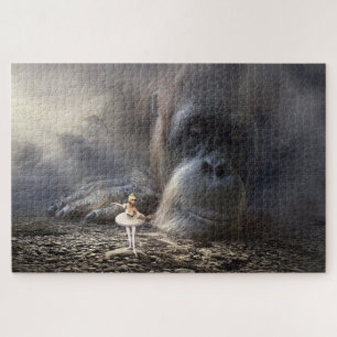 Surreal Gorilla and Ballerina Jigsaw Puzzle
