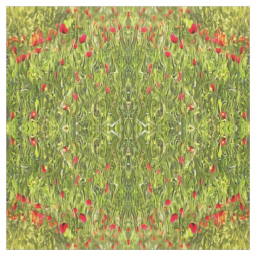 Surreal Hypnotic Poppies Fabric