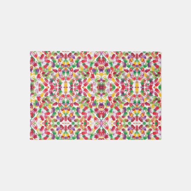 Surreal Ice Pop Splatter Rug (Front)
