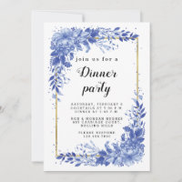 Surreal Indigo Bouquet - Party Invitation, wedding