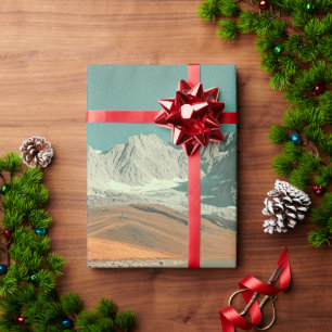 Surreal Interior with Fish and Moonlit Landscape Wrapping Paper