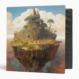 Surreal Island Landscape Fantasy Art 3 Ring Binder