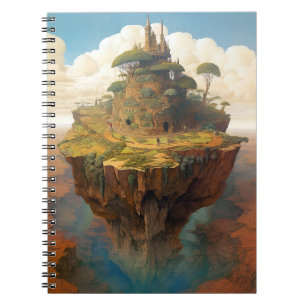 Surreal Island Landscape Fantasy Art Notebook