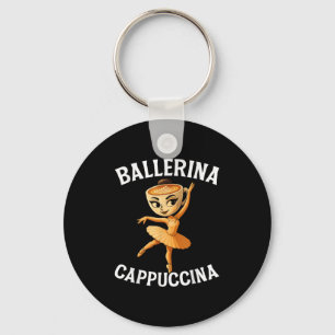 Surreal Italian Brainrot Meme Ballerina Cappuccina Keychain
