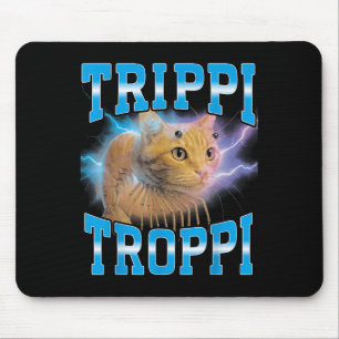 Surreal Italian Brainrot Meme Trippi Troppi Cat Fu Mouse Pad