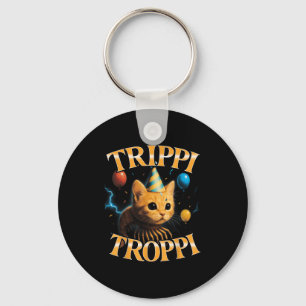 Surreal Italian Brainrot Meme Trippi Troppi Funny Keychain