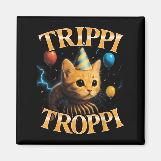 Surreal Italian Brainrot Meme Trippi Troppi Funny  Magnet (Front)