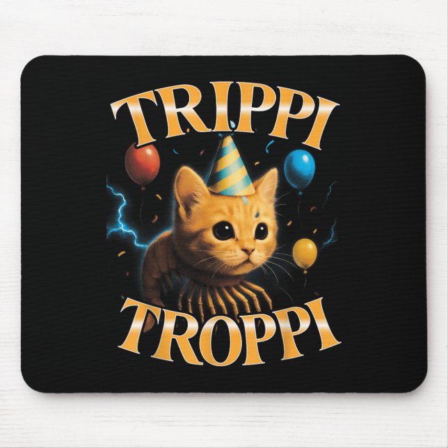 Surreal Italian Brainrot Meme Trippi Troppi Funny  Mouse Pad (Front)
