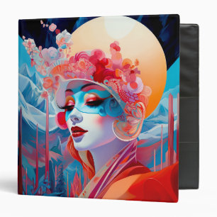 Surreal Lady Fantasy Art 3 Ring Binder