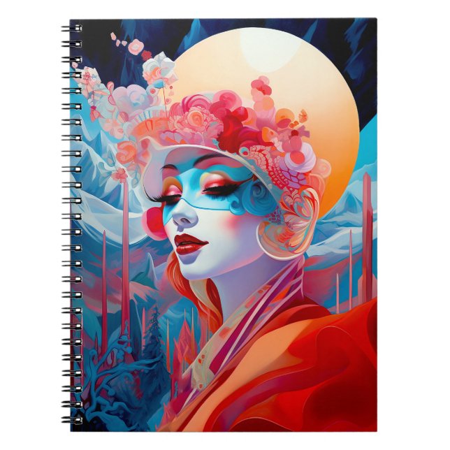 Surreal Lady Fantasy Art Notebook (Front)