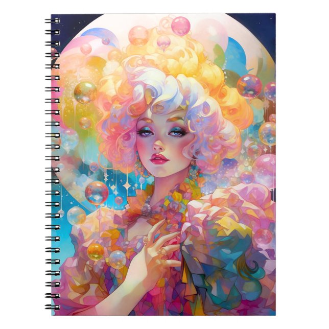 Surreal Lady Fantasy Art Notebook (Front)