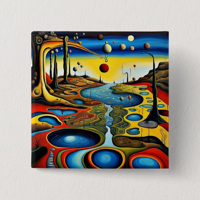 Surreal Landscape Button (Front)