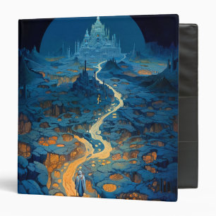 Surreal Landscape Castle Fantasy Art 3 Ring Binder