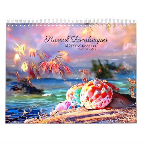 Surreal Landscape Colorful Nature Fantasy Painting Calendar