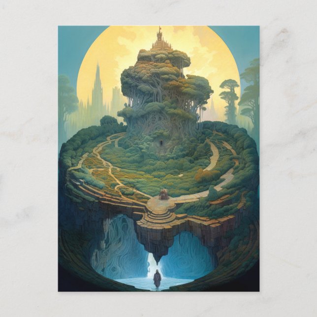 Surreal Landscape Fantasy Art Postcard (Front)