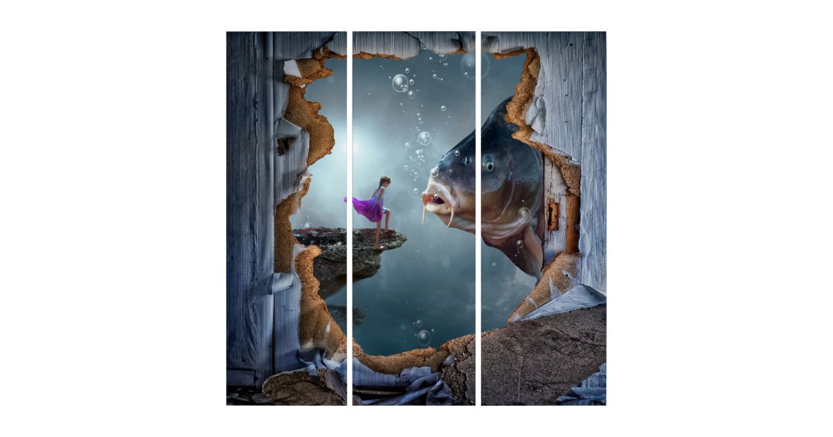 Surreal landscape fantasy decor wall art Zazzle