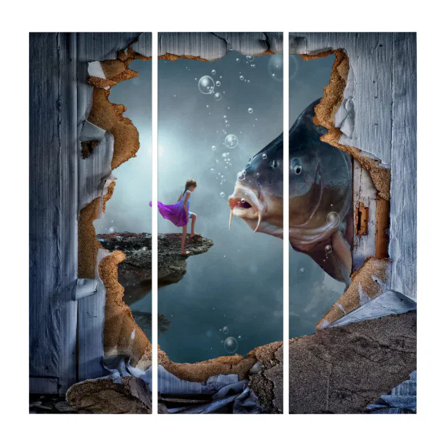 Surreal landscape fantasy decor wall art Zazzle