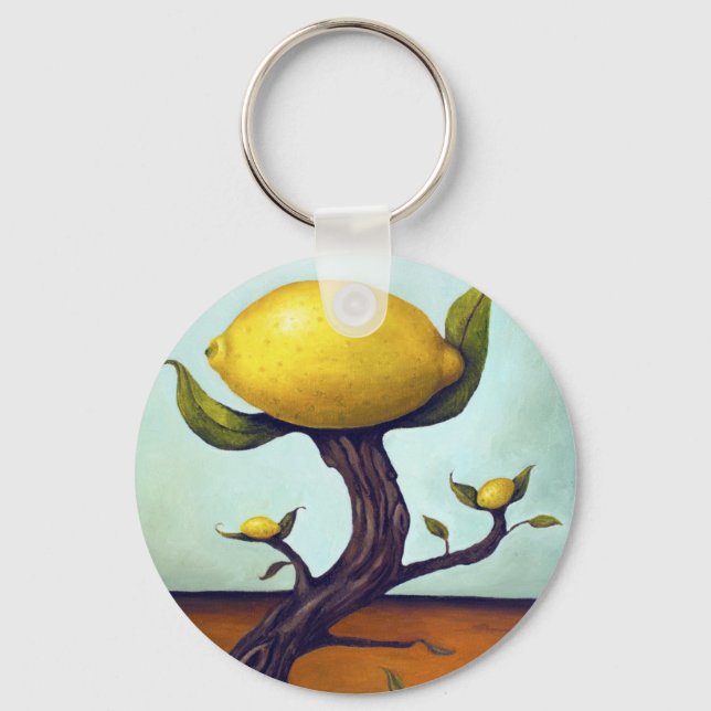 Surreal Lemon Tree Keychain (Front)