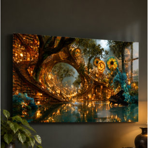 Surreal Library 36x24 Acrylic Wall Art