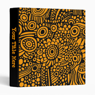 Surreal Life (1.0in) - Black on Orange Binder