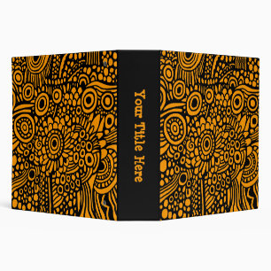 Surreal Life (2.0in) - Black on Orange Binder