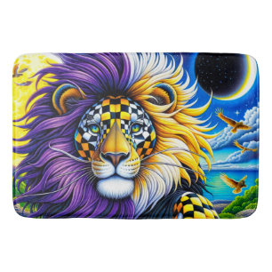 Surreal Lion Ocean Scene Bath Mat