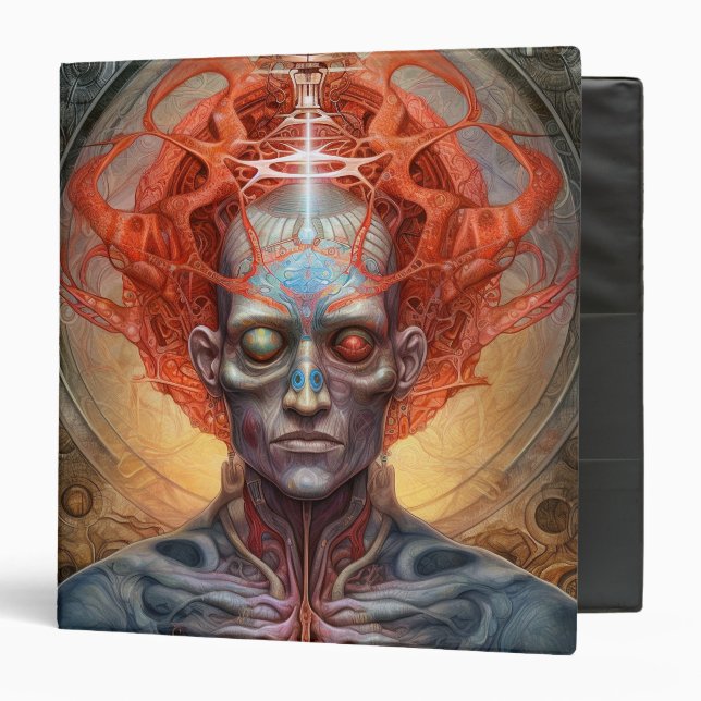 Surreal Man Visionary Art 3 Ring Binder (Front/Inside)
