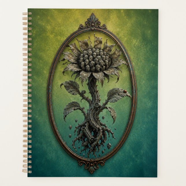 Surreal Many Faces Flower Notebook (Front)