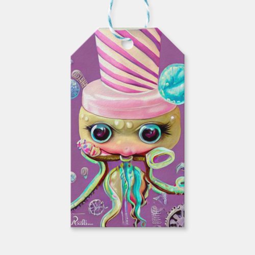 Surreal Marshmallow Octopus Gift Tags