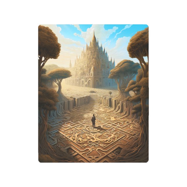 Surreal Maze Castle Landscape Fantasy Art (Front)