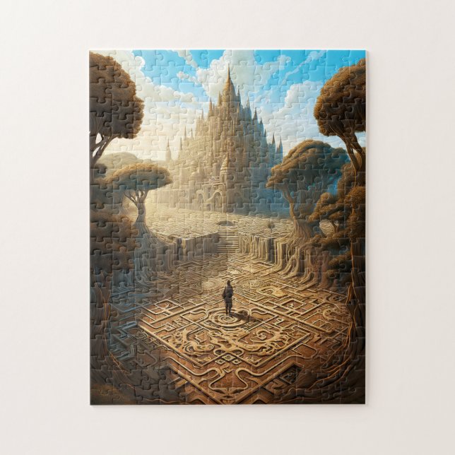 Surreal Maze Castle Landscape Fantasy Art Jigsaw Puzzle (Vertical)