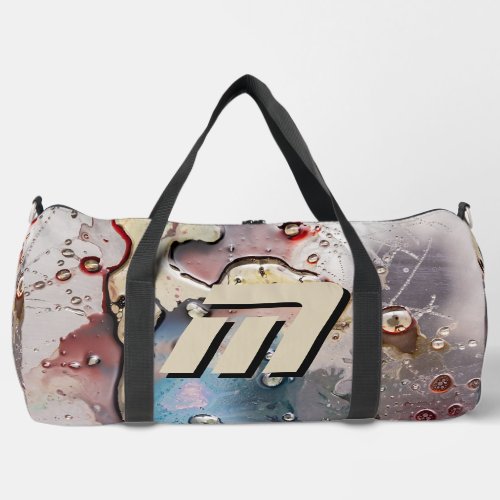 Surreal Metallic Fluid Art Custom Quote Duffle Bag