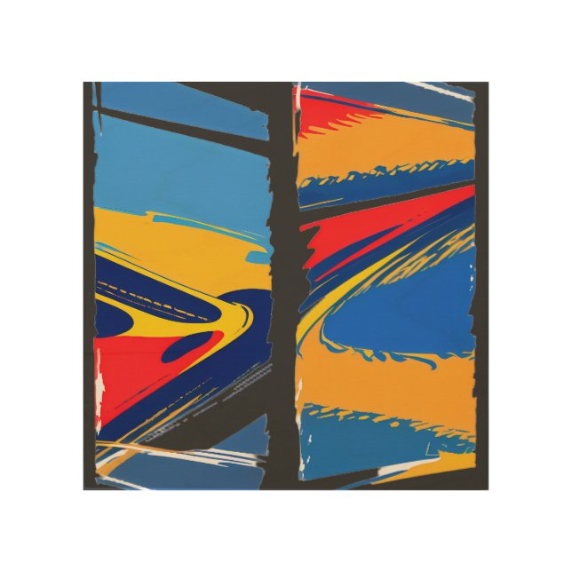 Surreal Mindscape: City within a Woman's Head Wood Wall Art (Front)