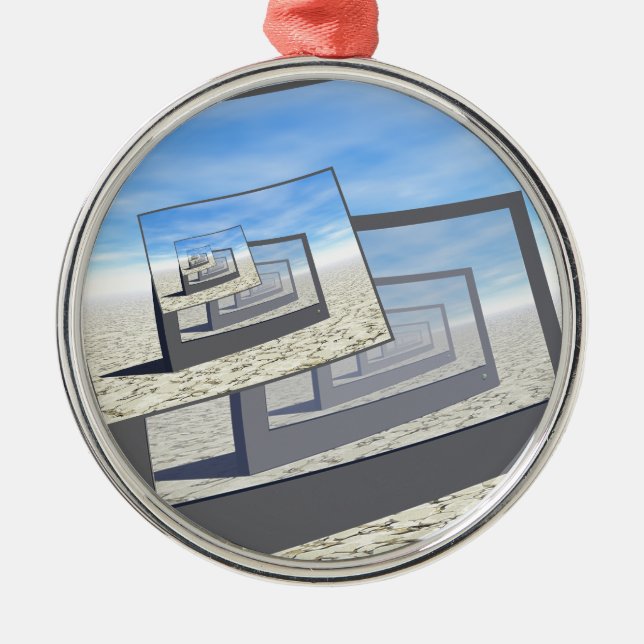 Surreal Monitors Infinite Loop Metal Ornament (Front)