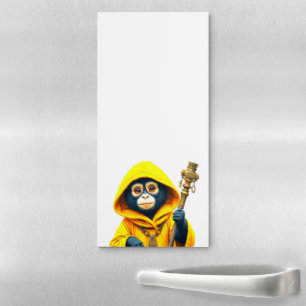 Surreal Monkey Wizard Portrait Magnetic Notepad