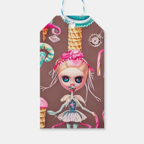 Surreal Monster Candy Doll Gift Tags