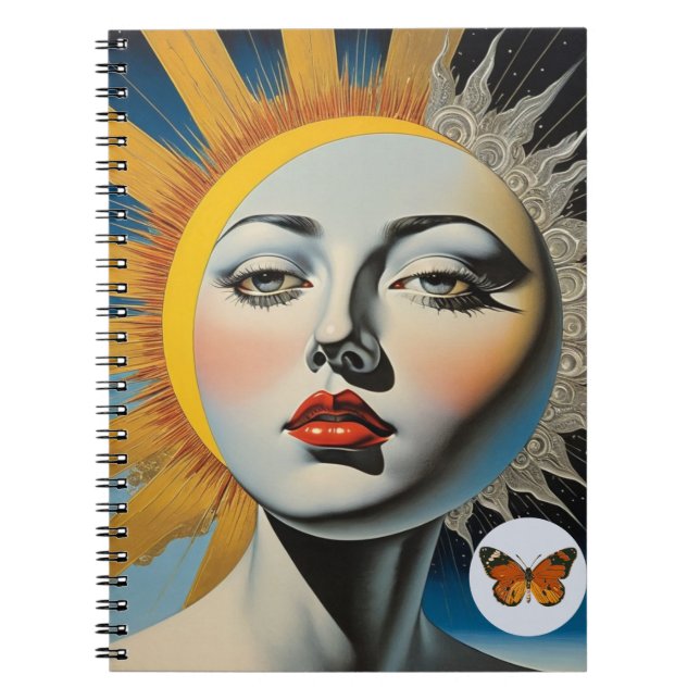Surreal Moon Face | Notebook Journal (Front)