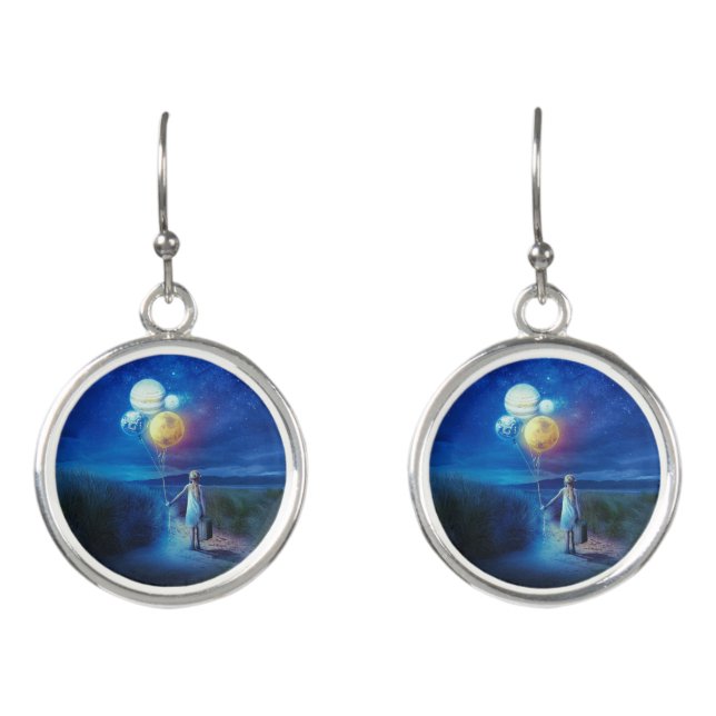 Surreal Moving to Her Future  Earrings (Front)