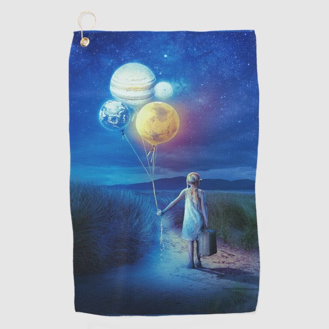 Surreal Moving to Her Future  Golf Towel (Front)