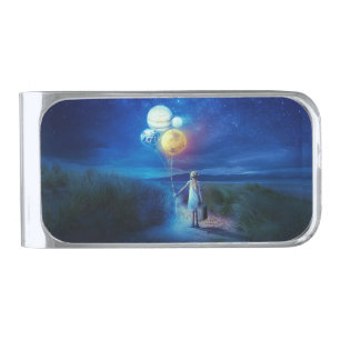 Surreal Moving to Her Future Silver Finish Money Clip
