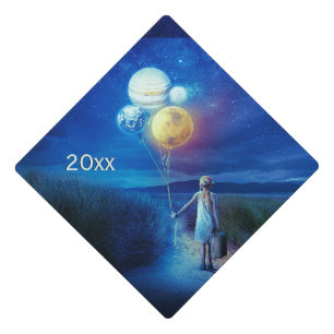 Surreal Moving to Her Future Year Graduation Cap Topper