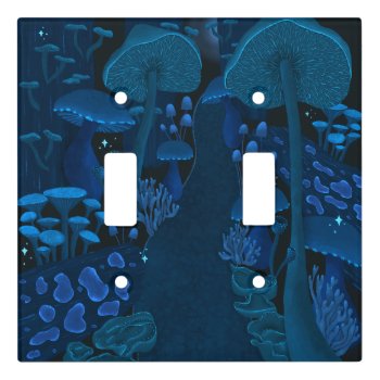 Surreal Mushrooms Dark Fantasy Light Switch Cover by dulceevents at Zazzle