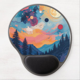 Surreal Nightscape Art Gel Mouse Pad